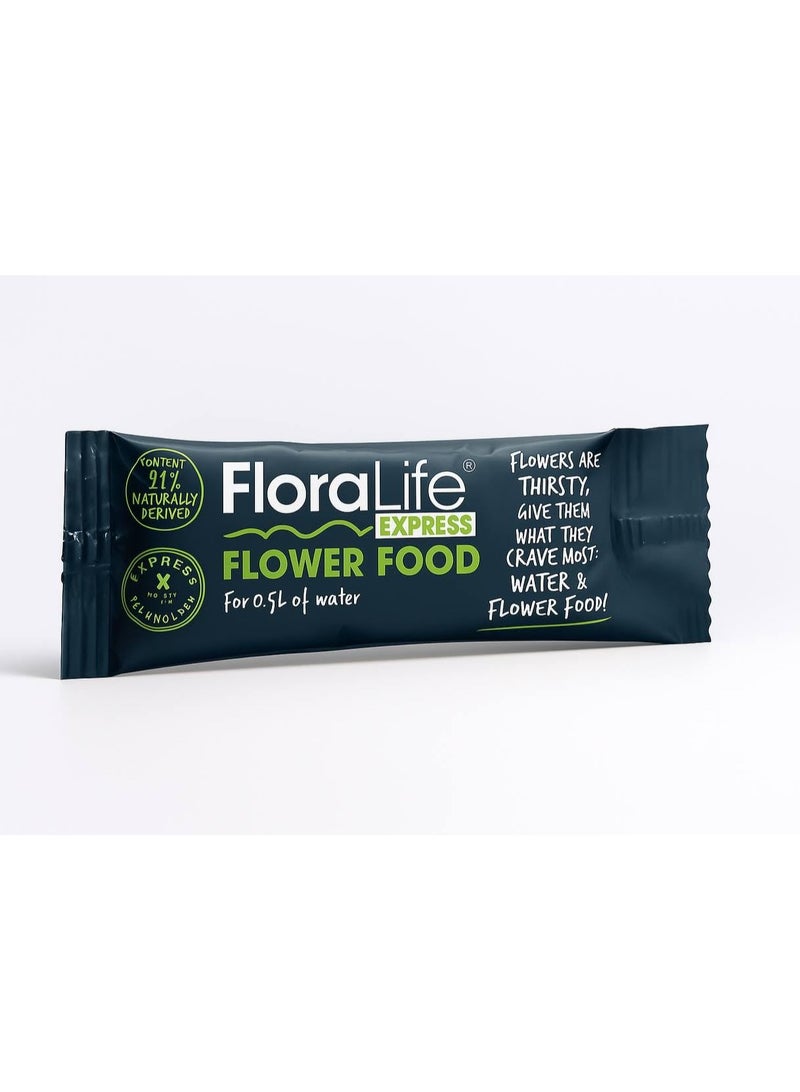 Floralife “Floral life EXPRESS Flower food” Liquid Sachet, Hydrate & Keep Cut Flowers Look Fresh For Longer Time, Florist Shop Essential, Flower Arrangement (25pcs) - Image 1